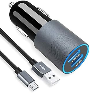 Micro USB Fast Car Charger Compatible for Samsung Galaxy S7/S6/Edge/Active/5/4, Note 5/4, J7/3/2