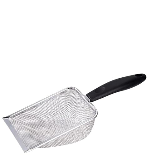 Pá Higiênica De Areia para Gatos Peneira Coletora Aço Inox