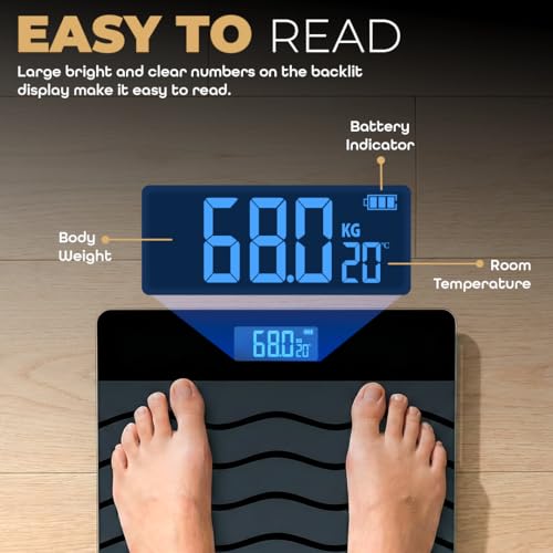 Image of HealthSense Weight Machine for Body Weight | Digital Weighing Scale for home with Step-On Technology, Tempered Glass, LCD Display, 180 kg Capacity & 1-Year Warranty | Glass-Top PS 111 Plus