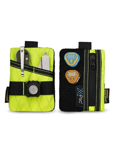VIPERADE VE15 X-Pac Mini EDC Pouch,Kleiner EDC Organizer Tasche mit 3 Taschen,Mini EDC Werkzeugtasche mit Klettverschlussbereich,Mini EDC Tasche Kleiner Multitool Organizer Rucksack - Grün