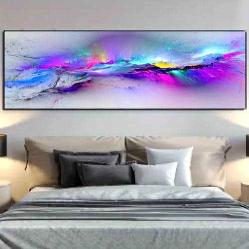 Grandes affiches sur toile colorées sans cadre 60x180 | Décoration murale abstraite