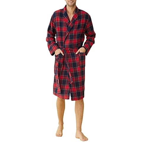Latuza Men's Cotton Flannel Robe L Red Cover