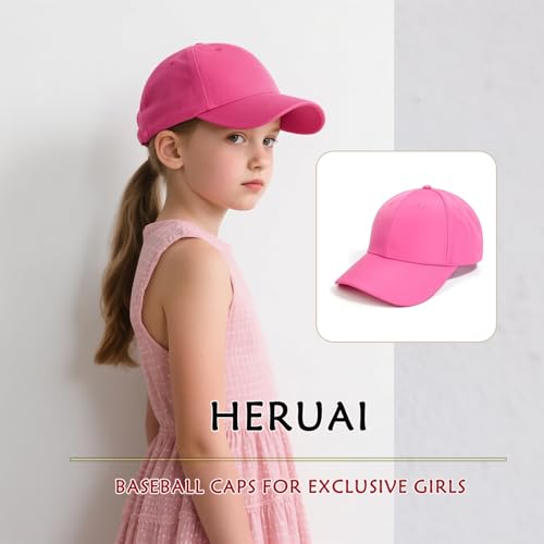 HERUAI Dziecięca czapka bejsbolowa w wieku 3-8 lat, dla dziewcząt i chłopców, z daszkiem golfowym, ochrona przed promieniowaniem UV, czapka letnia, czapka tenisowa, czapka przeciwsłoneczna, UPF 50+,