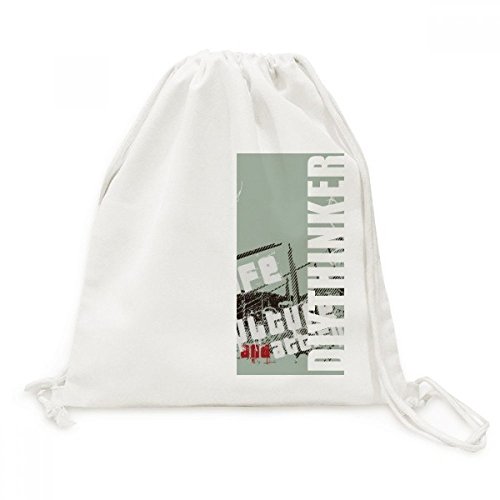 Art Toile Drawstring Backpack Rue Graffiti sac à dos cordon urbain voyage