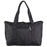 Leberna Travel Packable Luggage Lightweight - Foldable Duffel Bag Tote Bag Black medium