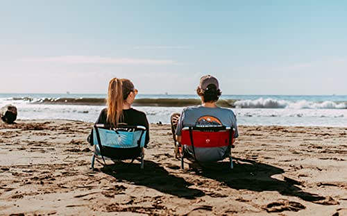 2 Pack Of Neso Lightweight Water Resistant Beach Chairs With Shoulder Strap And Slip Pocket - Folds Thin (Lehua Red) #TOP3