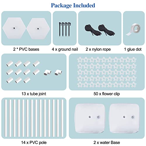 Ecoofor 6.6 Feet Tall Balloon Arch Stand With Base, 2 Set 78.7 Inch Balloon Column Stand Kit With Base Balloon Tower For Wedding,Birthday And Party Decoration #TOP6