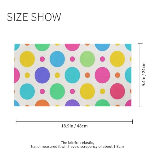 Trendy Polka Dot Peach Blue Colorful Four season UV protection head band warm neck gaiter women Quick Drying beanie Mask for face for Hiking Snowboarding halloween costumes máscara para el sol2