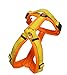 Hakusan Zero Harness, Burden Reduction, Dog Harness, Adjustable Size, Easy to Put on and Take Off, Reflective Material, Lightweight, Breathable, Handle, Nameplate, XX, Orange x Yellow