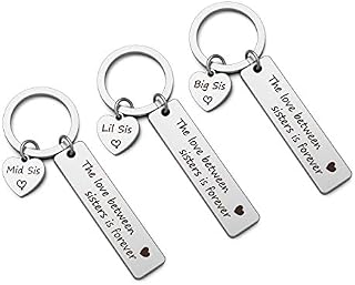 EIGSO Sister Keychain Set for 2 3 4 The Love Between Sisters is