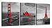 Yang Hong Yu - Canvas Prints Famous Scenery Pictures on Canvas Wall Art Paintings Giclee Artwork for Home Decoration Liberty, London Bridge, Telephone Booth, Yellow Taxi 12x12inch