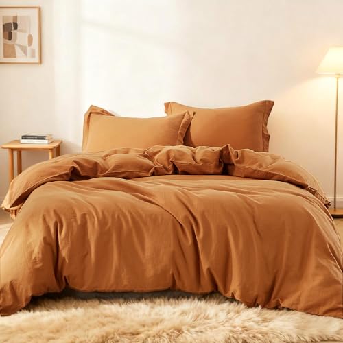 Simple&Opulence French Linen Duvet Cover Set 88' x 92'- 3 Pieces (1 Comforter Cover,2 Pillowcases...
