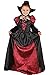 Produktbild Magicoo Lady Vampirin Vampir Kostüm Kinder Mädchen mit Kragen - schickes Halloween Vampirkostüm Kind Gr. 110 bis 140 (146/152)