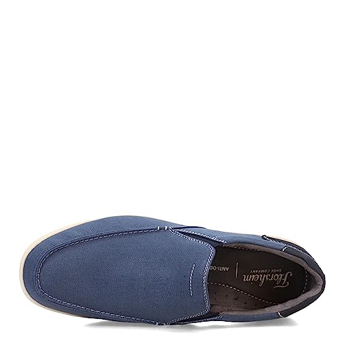 Image of Florsheim Lakeside Canvas Moc Toe Slip-On Navy Nubuck 7 W (3E)