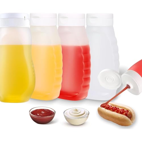 Pistisjack Paquete De 4 Botellas Exprimibles De 300 Ml, Botellas De Plástico Para Salsa Exprimible Con Tapa, Botella Dispensadora De Condimentos Para Salsa, Barbacoa, Aderezo De Ensalada, Aceite Pistisjack Paquete De 4 Botellas Exprimibles De 300 Ml, Botellas De Plástico Para Salsa Exprimible Con Tapa, Botella Dispensadora De Condimentos Para Salsa, Barbacoa, Aderezo De Ensalada, Aceite