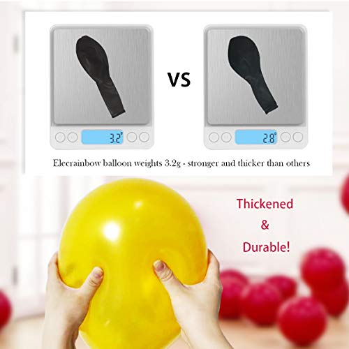 Elecrainbow 100 Count 12 Inch 320 Grams Thickened Balloons For Graduation Birthday Baby Shower Wedding Thanksgiving Anniversary Party Decorations,Red, Black & Gold Assorted #TOP3