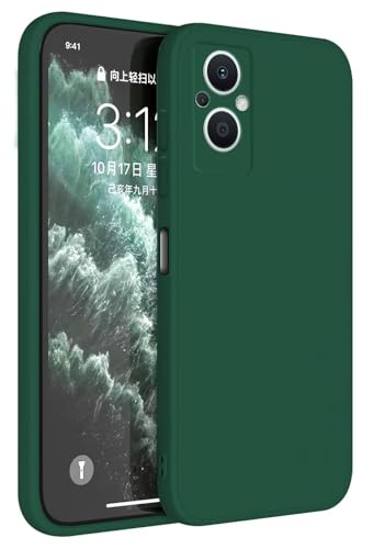 Topme Funda para OPPO Reno8 Lite 5G / Reno7 Lite 5G (6.43' Inches) Carcasa Caja Case Estuche, Funda Protectora de Piel de Silicona TPU - Verde Oscuro