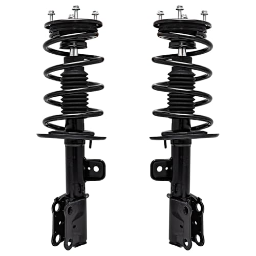 Image of Detroit Axle - 4pc Struts Shock Absorbers for 2013-2019 Ford Taurus, 2 Front Struts & Coil Spring Assembly 2 Rear Shock Absorbers 2014 2015 2016 2017 2018 Replacement