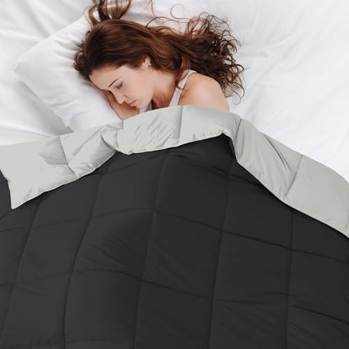 Image of Modern Threads Down Alternative Reversible Comforter Black /Silver Twin