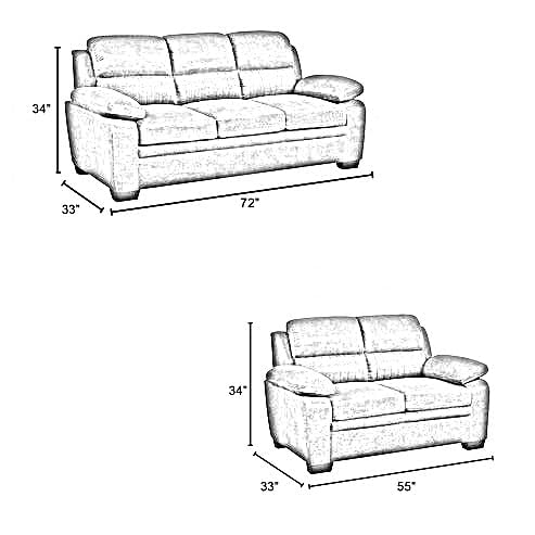 Image of Torque Jett Leatherette 3+2 Seater Sofa Set for Living Room-Tan | Sectional Sofa 5 Seater 3 Plus 2 | Five 5 Seater Leatherette Sofa for Seating and Sleeping