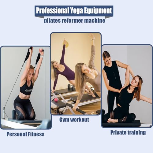 Pilates reformer, opvouwbare Pilates Reformer Machine verstelbare oefening home fitnessruimte apparatuur Suits voor Studio Gym Yoga - Afbeelding 3