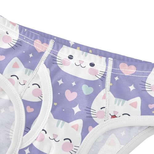 Wusikd Cute Cats Boys' Underwear Cotton Hearts Boys Briefs Soft Toddler Underwear 2T4