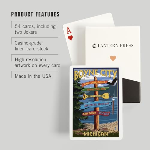 Baraja de Póker Boyne City con 52 cartas miniatura 3