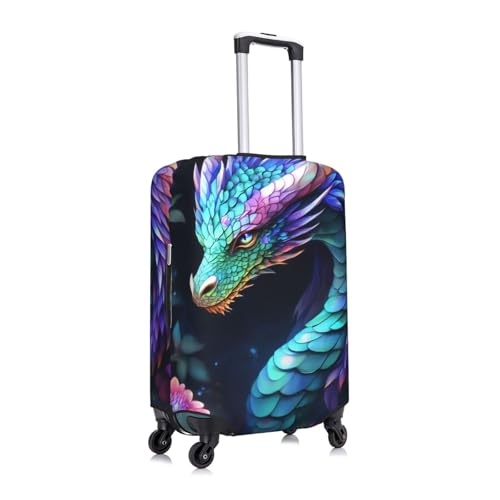 Dragon Luggage Cover Elastic Washable Protector Anti-Scratch Travel Suitcase Covers With Concealed Zipper For 18-32 Inch Luggage Large3