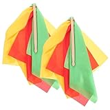 MINAOLULUS Baquetas de Madera Fáciles de Aprender para Cintura con Pañuelos de Colores para Gimnasia Rítmica y Tocar Tambores, Adultos