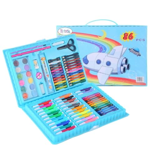 Image of Deluxe Drawing and Painting Art Set Crayon Color Set for Kids | Case Art & Craft Supplies | Great return Gift (Modern, 86)