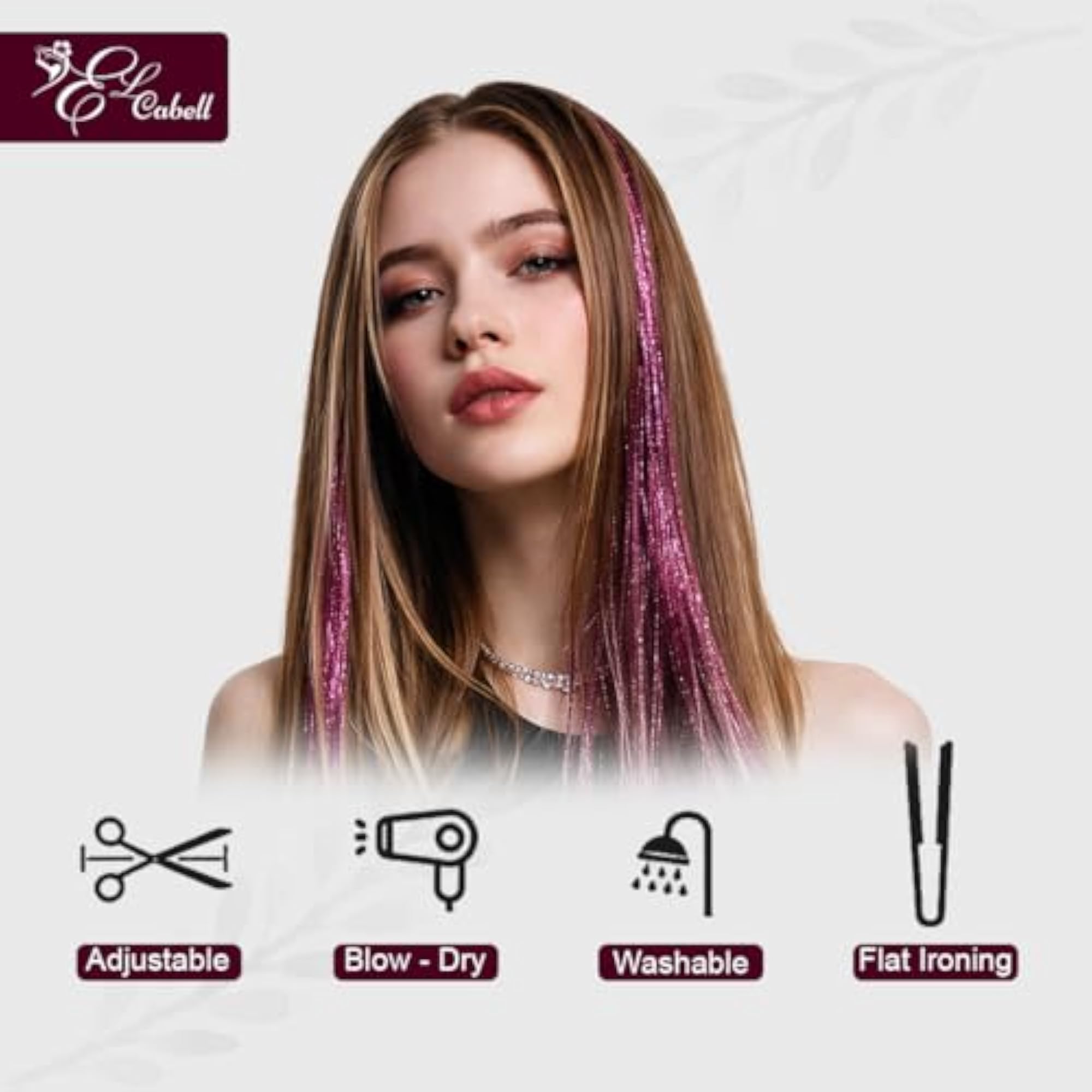 Hair Tinsel Glitter Strands for Women, 100 Strands
