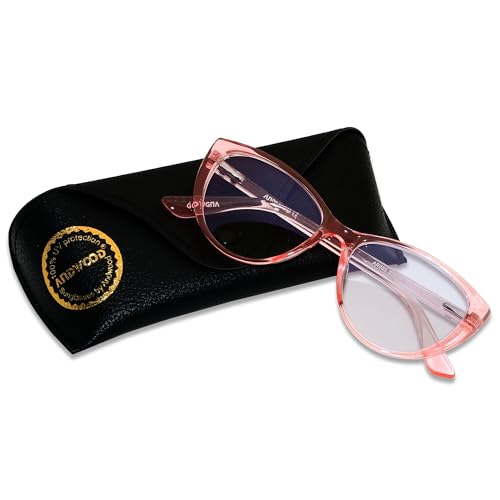 Image of ANDWOOD Blue Light Blocking Glasses Women Bluelight Blocker Computer Cateye Clear Cat Eye Eyeglasses Frame AR003