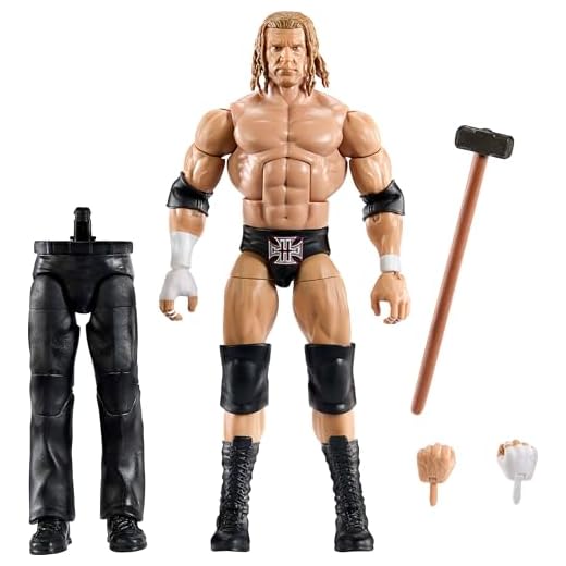Mattel WWE Elite Collection Action Figure & Accessories, Premium Live Event Triple H Set, SummerSlam with William Regal Build-A-Figure Parts
