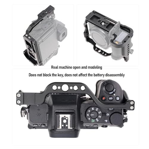 Ligera de Jaula de Cámara de Aleación de Aluminio para Z50 II - Montaje de Zapatos Fríos, Liberación Rápida del Trípode RS3, Marco CNC Liviano, Marco Protector con Soporte de - imagen 9