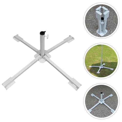 Soporte sombrilla base acero plegable para viento en exteriores 8