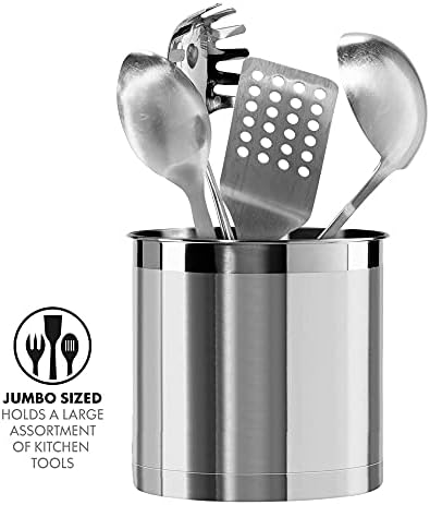Oggi Stainless Steel Jumbo Utensil Holder - 7
