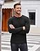 COOFANDY Men's Long Sleeve Tee Shirts Crew Neck T-Shirt Casual Pullover Basic Tees Soft Stretch Tshirts Black