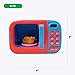 Boley Blue Microwave Playset - 11 Pc Light & Sound Pretend Play Kitchen Toys Set with Play Food for Kids Ages 3+