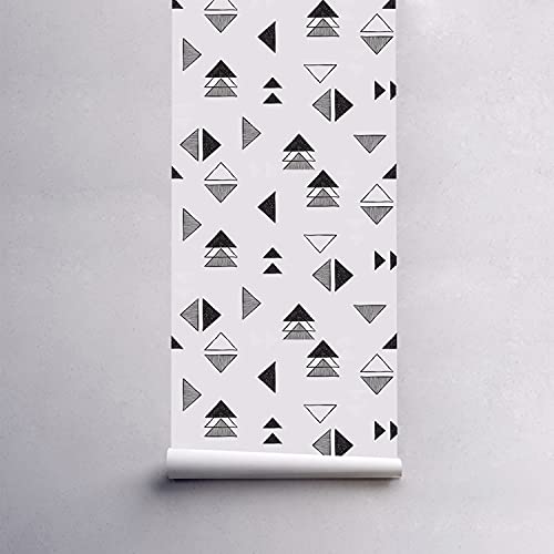 Papier peint triangles 290x290cm pour masquer les défauts des murs