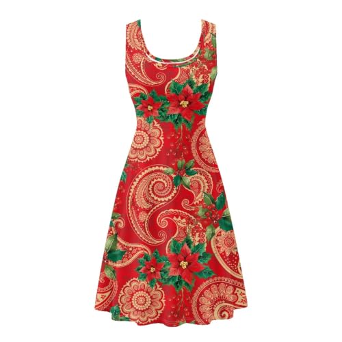 Image of Dreaweet Casual Sleeveless Dresses for Women Girls, Round Neck Tank Dresses with Pockets Summer Sundress Size XS-4XL