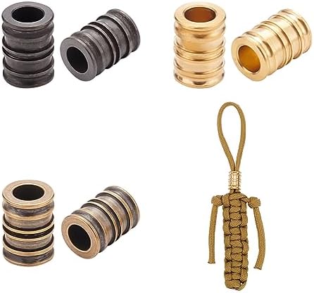 TAOYATAO Retro Brass Turtle Shell Bead - 19x16mm EDC Paracord Bead For Keychain, Zipper Pull, DIY Crafts