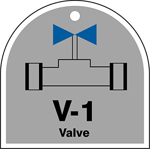 Étiquette V-1 Valve Accuform TDJ201VPM pour éviter les erreurs de manipulation