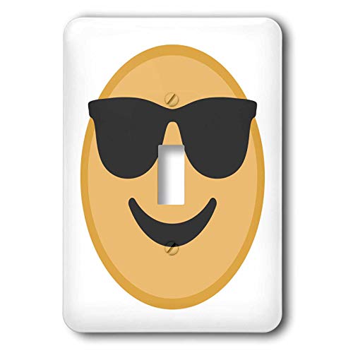 Interrupteur à bascule simple Happy lunettes de soleil au motif émoji haute définition