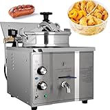 XINRISHENG Freidora de Acero Inoxidable de 16L para encimera, máquina de freír para Cocina, máquina de Pollo Frito a Alta presión, freidora de Pollo a presión