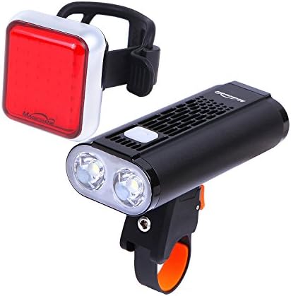 Magicshine Road Bike Lights Front and Back Combo. Monteer 1400 Bike Headlight with Eagle Mount, Seemee 60 Lightweight Bicycle Rear Safety Light Light Front and Rear Set