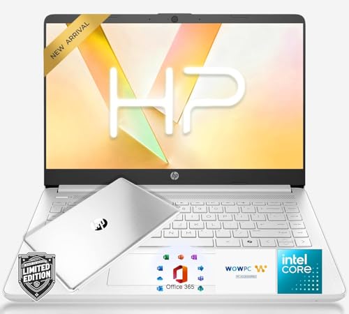 HP Ultrabook Laptop with Copilot AI • 2026 Edition • Latest Intel 4-Core N150 CPU • 16GB RAM • 128GB SSD + 1TB Cloud Storage • Microsoft 365 • Windows 11 • Thin & Portable • w/o Mouse