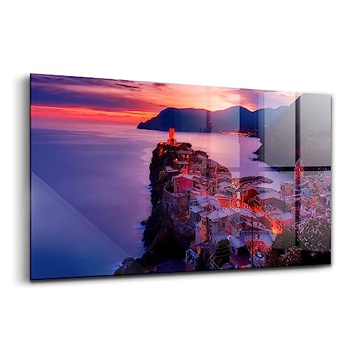 Peinture murale en verre 120x60cm Wallfluent - Tableau décoratif pour intérieur moderne