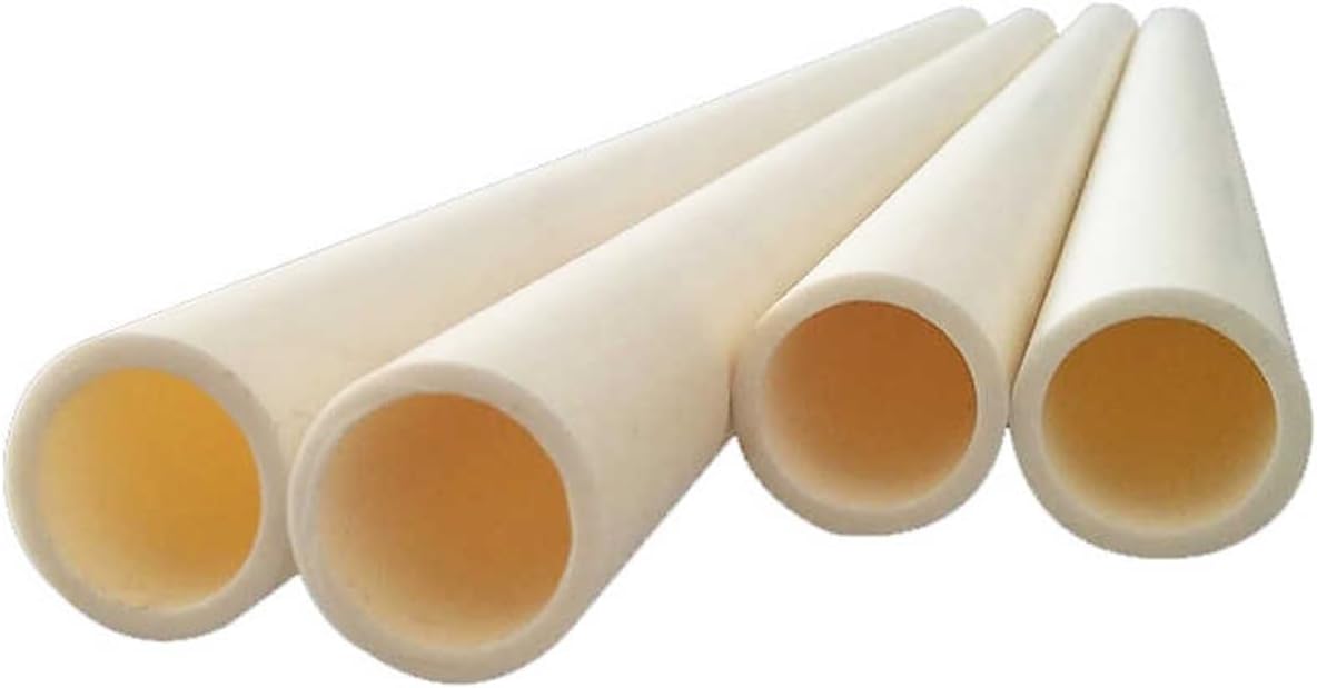 1 Piece 500mm Length Alumina Ceramic Tube, 24mm (ID) × 30mm (OD), High Temperature Resistant, Insulating Pipe Tubing for Laboratory, High Temperature Furnaces and Thermocouple Protection
