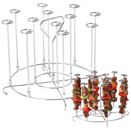 Porta spiedo, supporto per spiedo verticale per friggitrice ad in acciaio inox 304 da 7, 2x5, 1 pollici, supporto per barbecue facile da pulire per la cucina domestica Forniture per pentole Kabo