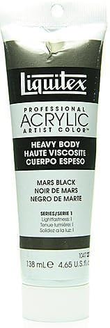 Liquitex Heavy Body Professional Artist Acrylic Colors (Mars Black) - 4.65 oz. 1 pcs sku# 1830611MA